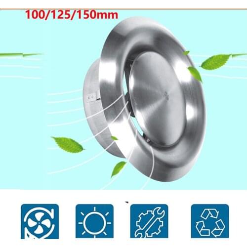 Adjustable Ceiling Home Stainless Steel Air Vent Round Ventilation Duct Cover Stainless Steel Exterior Wall Air Vent Grille