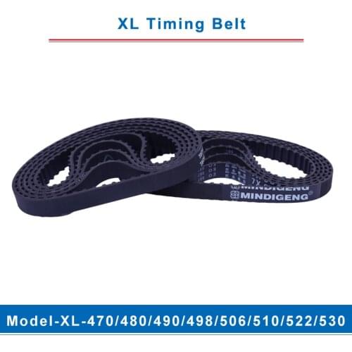 XL timing belt model-470XL/480XL/490XL/498XL/506XL/510XL/522XL/530XL belt teeth pitch 5.08mm width 10/15mm for XL timing pulley