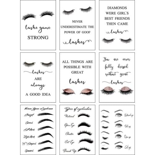 Modern girl eyelash extension guide canvas painting abstract eyelash art posters and prints for beauty shop decoration frameless