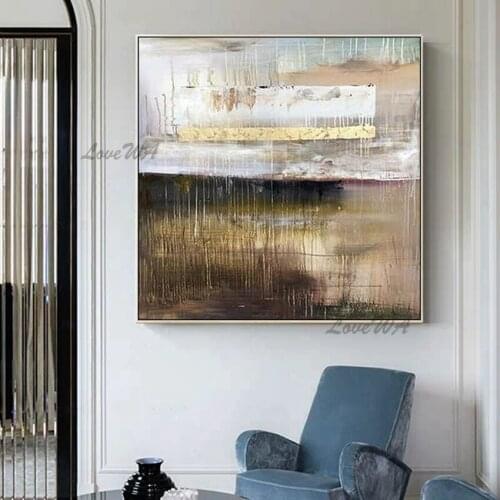 Modern New Acrylic Canvas Oil Painting Abstract Heavy Texture Wall Canvas Art Modern Hand-painted Paintings Artwork Decoration