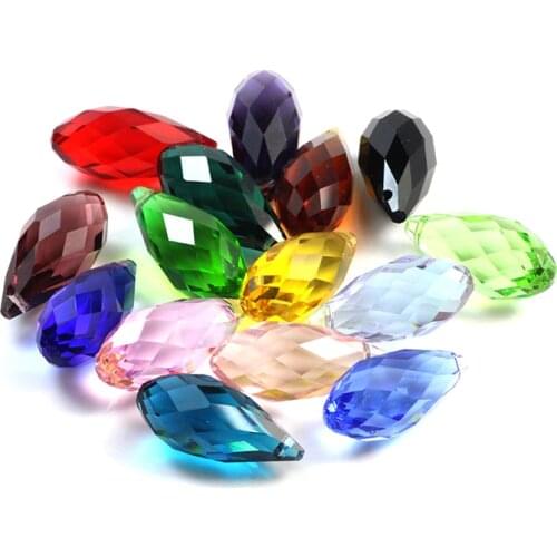 Top quality 100pcs Crystal Glass Tear Drop Beads Plating AB Colors 10x20mm Fit Fashion Jewelry Necklace Bracelet For DIY