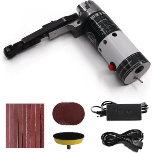 Angle Grinder Electric Belt Sander DIY Mini Grinder 10000/min Small Hand-held Machine With 9pcs Sanding Belt Woodworking