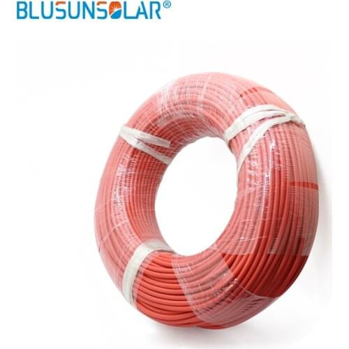 100 Meters/Roll High Performance 10 AWG Super Soft And Flexible Silicone Rubber Wire Cable Black/RedSolar