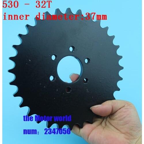 Rear Chain Sprocket 530 32T 37mm 6 hole sprockets ATV motorcycle scooter drive gear free shipping