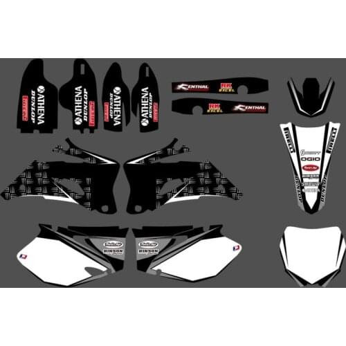 0130 Black&White New Style TEAM GRAPHICS&BACKGROUNDS DECALS STICKERS Kits FIT for YZ250F YZ450F 2006 2007 2008 2009