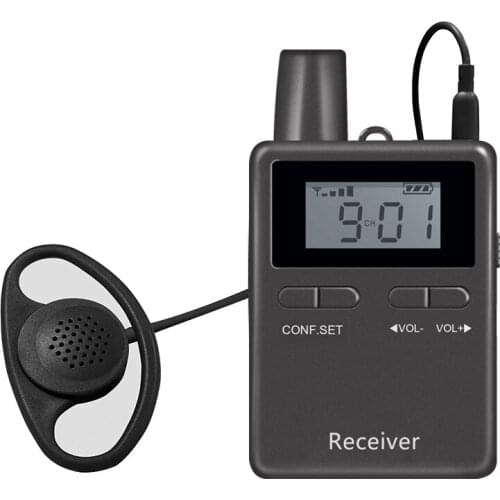 1 UHF Transmitter 1 Radio Receiver Wireless Tour Guide System for Guiding Meeting Simultaneous Interpretation