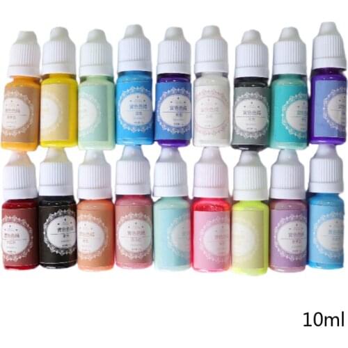 18 Colors Crystal Epoxy Pigment UV Resin Dye DIY Jewelry Colorant Art Crafts Coloring Drying Color Mixing Liquid