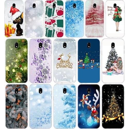 343FG Snowman Colorful Merry Christmas 3 Soft Silicone Tpu Cover phone Case for Samsung j3 j5 j7 2016 2017 j330 j2 j6 Plus 2018