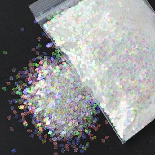 50g/bag Nail Art Laser Glitter Flakes Nail Paillette Bright Color Transparent Rainbow Sequins For Nail Art Decor Multi-Shapes