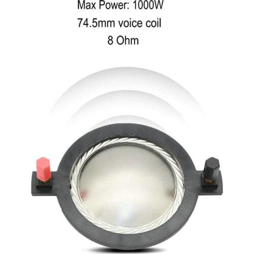 75mm Voice Coil 3 inch Repair Diaphragm Tweeter Driver Head Accessories for 8 Ohm Loud HiFi Treble Stage Speaker