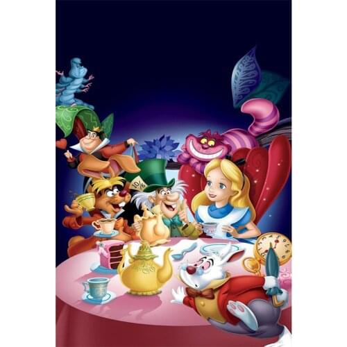 5d Diamond Painting Full Round Drill Disney Alice In Wonderland Cross Stitch Childrens Handmade Resin Diy Home Decor Gift Mosai