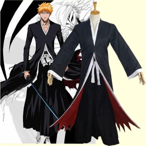 Anime Bleach Kurosaki Ichigo Fullbring New Bankai Look Cosplay Costume Halloween Carnival Ghost Costume Free Shipping