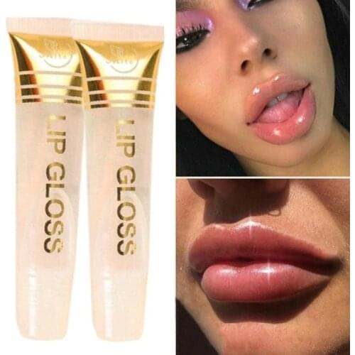 Big Lips Gloss Base Moisturizer Plumper Lip Gloss Long Lasting Sexy Lips Pump Transparent Waterproof Volume Lipgloss New