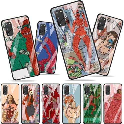 Tempered Glass Cover Cartoon Polly Nor Art For Samsung Galaxy S20 S10e S10 S9 S8 FE Plus Lite Ultra 5G Phone Case Shell