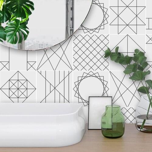Funlife Peel & Stick Tile Stickers,Adhesive Kitchen Wall Sticker,Modern Nordic Home Decor For Bathroom Living Room Decoration