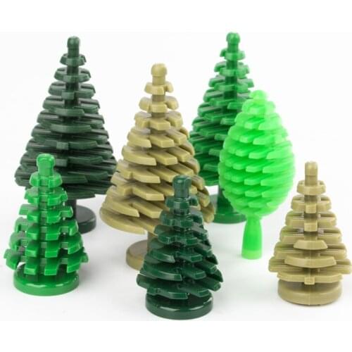 City Accessories Grass Building Blocks MOC DIY Green Bush Tree Plants Garden Compatible Military Bricks Toys for Children D041