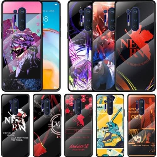 Hot Anime EVA For Oneplus 9R 9 8T 8 Nord Z 7T 7 Pro 5G Tempered Glass Shell Phone Case Cover