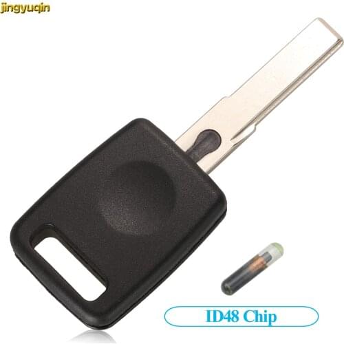 Jingyuqin 15pcs Remote Car Key Fob Shell Ignition ID48 Transponder Chip For Audi A3 A4 A4L A6 A6L Q3 Auto Key Replacement