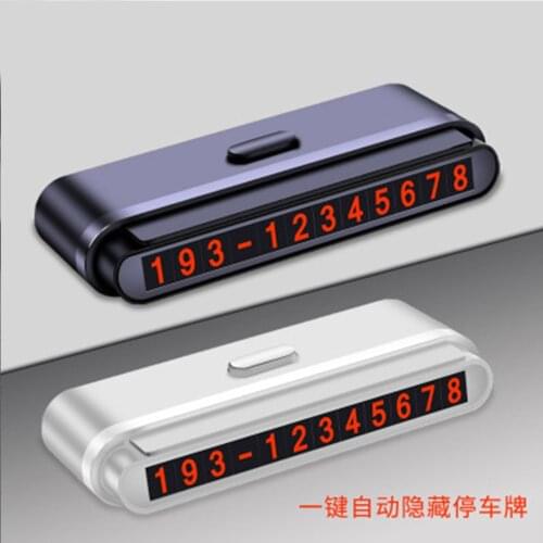 Car Temporary Parking Card Telephone Number Holder Auto Park Mobile Phone Number Plate Car Numbers Stickers
