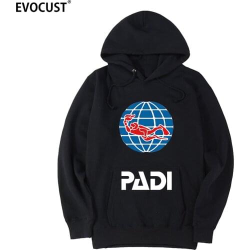 Scuba driver padi men Hoodies Sweatshirts women unisex Combed Cotton
