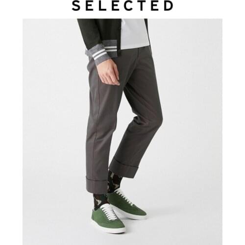 SELECTED Mens Autumn & Winter 100% Cotton Tapered Crop Pants S|419314534