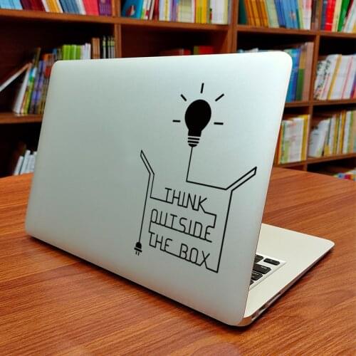 Think Out of Box Quote Laptop Sticker for Macbook Decal Pro 16" Air Retina 11 12 13 15 inch Vinyl Mac Book Skin Notebook Sticker