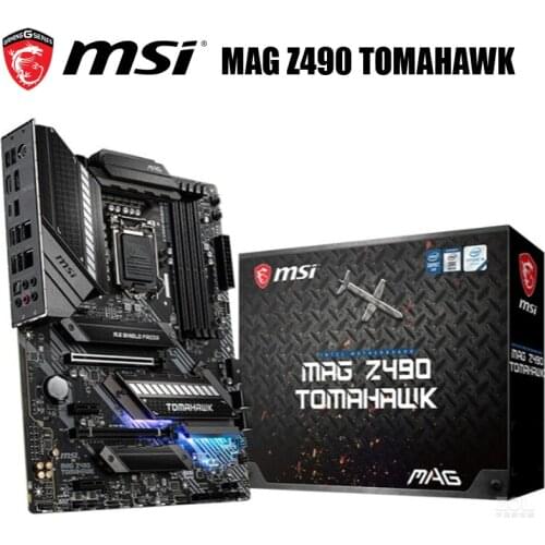 100% New MSI MAG Z490 TOMAHAWK Motherboard LGA 1200 Intel Z490 128GB Original Desktop MSI Z490 Mainboard 1200 DDR4 PCI-E 4.0