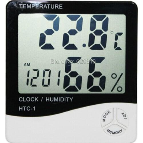 New 5PC White Temperature Instruments Indoor LCD Digital Temperature & Humidity Meter Free Shipping