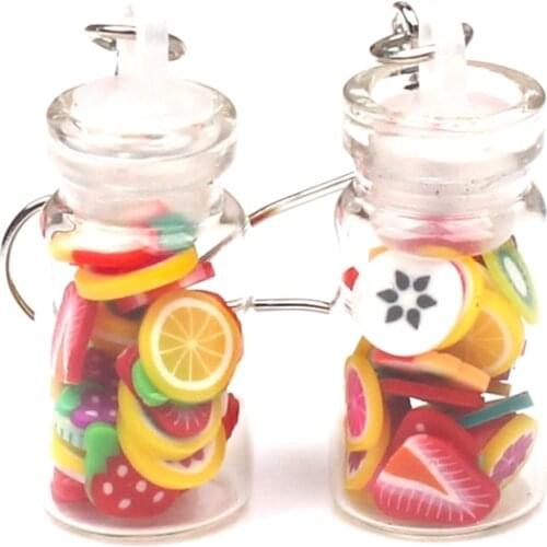 New Unique Korean Creative Drop Earrings Fashion Personalize Fruit Glass Bottle Novelty Pendant Earring Girl Jewelry Style Party