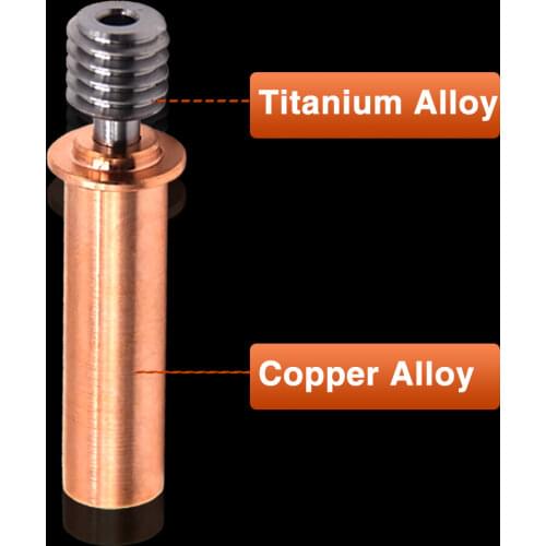 1pc Upgrade 3D Printer Parts CR6SE Throat All Metal Bimetal Heatbreak Copper Titanium TC4 Throat For CR-6 SE/Max/CR-5 PRO