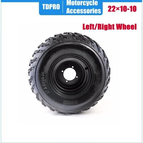 Genuine New 22x10-10 10" Tire Wheel 22X10X10 Tyre Tires Rim Pneu For 200CC 250cc 300cc ATV Supermoto Quad GO KART Taotao Buggy