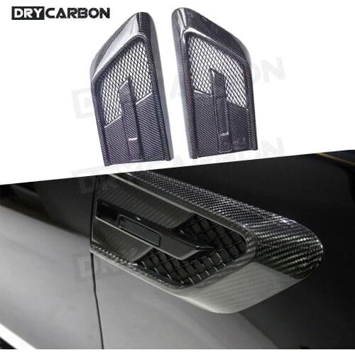 2Pcs Carbon Fiber Front Bumper Sider Fender Flaps Apron For Mercedes C Class W205 C200 C300 Not fit for AMG Bumper 2015 - 2018