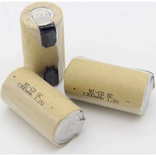 Rechargeable SC batteries 1300mAh NICD akkumulator sub C battery nickel sheets 1.2V welding tabs for electric drills for metabo