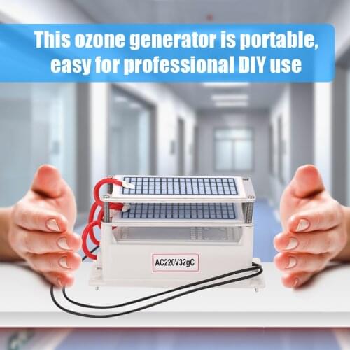 Portable 32g/h Ozone Generator Formaldehyde Remove Machine Air Filter Purifier for Home Car 220V EU Plug Ozone Generator