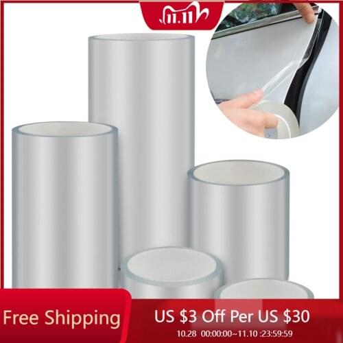 Transparent Car Stickers Protector Car Door Sill Sticker Scratchproof Stickers Protector Nano Tape Auto Bumper Strip Car Protect