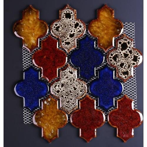 Retro European Cross Ceramic mosaic tile background wall restaurant porch corridor living room engineering brick factory direct