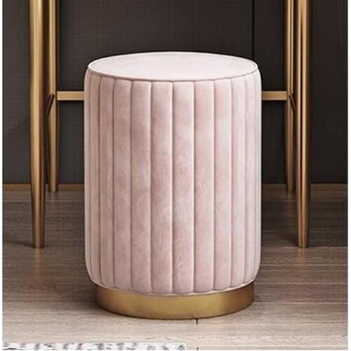 Simple Wrought Iron Nordic Fabric Macaron Color Dressing Stool Change Shoes Small Sofa Fashion Living Room