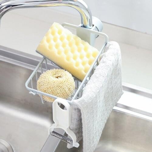 Drain Rack Holder Storage Organizer Drying Shelf for Kitchen Sink Faucet Sponge Soap Cloth SCVD889