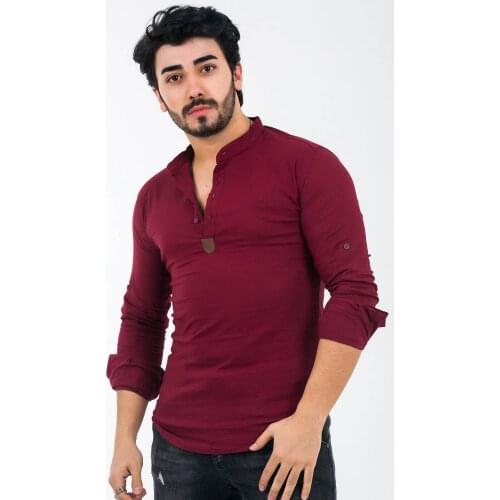 SORTE 0327 EXTRA SLIM FIT HALF PAT SHIRT
