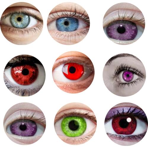 Glass eyes cabochons Round 6MM-30MM Round Dome Dragon Eye Dragon Cat Eye Toys DIY Jewelry Accessory Pupil Eye Cameo
