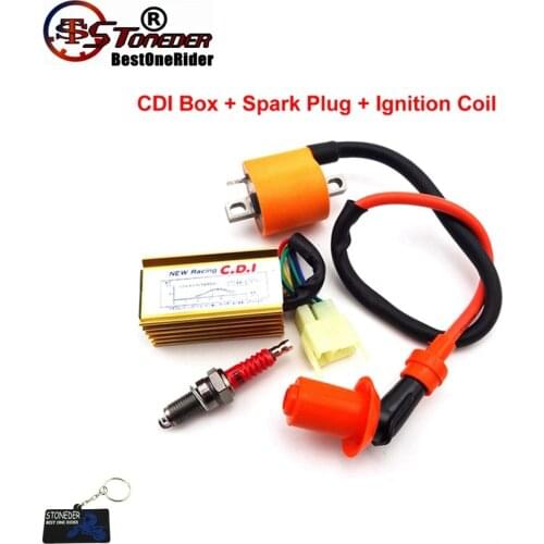 STONEDER Ignition Coil 6 Pins AC CDI Box D8TC Spark Plug For 150cc 200cc 250cc Engine Parts Chinese Dirt Pit Bike ATV Quad