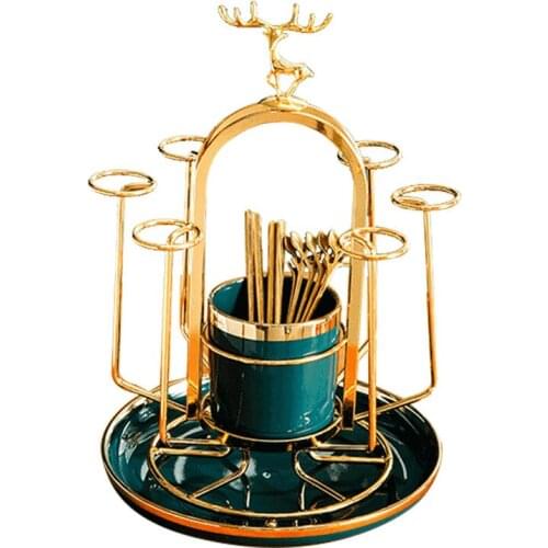 TT Fashion Cup Holder Rack Home Nordic Simple Creative Glass Set Upside down Draining Rack Iron Art