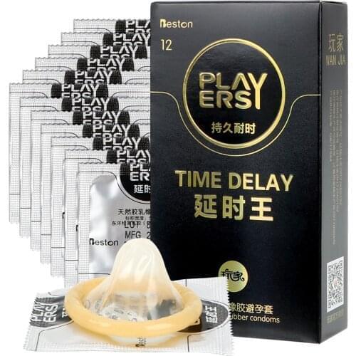 12 Pieces/Pack Penis Cock Sleeve Natural Latex Sex Products Time Delay Large Lubrication Sex Toys for Men Ultra Thin Condoms