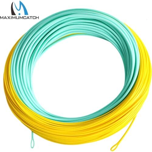 Maximumcatch General Purpose Saltwater Fly Fishing Line Weight Forward Floating 9/10WT With Welded Loops Fly Line
