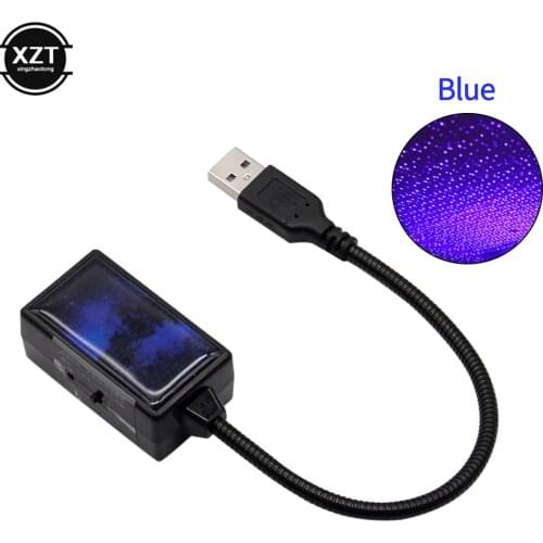 Car Interior Rotating Light Starry Sky LED Projector Lamp Auto USB Ambience Laser Atmosphere Night Lights Adjustable