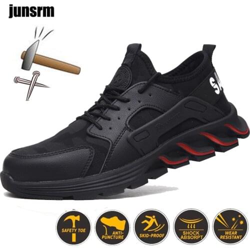 Winter safety shoes lightweight wear-resistant rubber outsole anti-puncture steel toe cap fashionable outdoor sports work boots