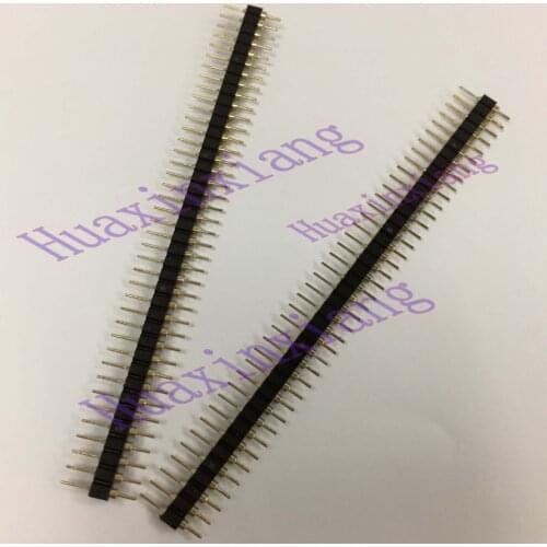 10PCS/Lot 40Pin 2.54mm Single row Round needle Male Pin header Gold-Plated