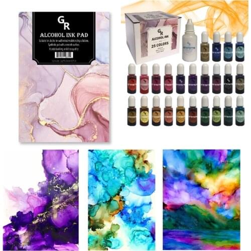 10 Pcs/Pack Smooth Alcohol Ink Pad Paper for Painting Drawing Artwork DIY Crafts Decoration 87HB