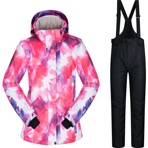 2020 Ski Suit Women Brands Outdoor Snow Suit Set Windproof Waterproof Winter Trousers And Jacket Mountain Snowboard Women Jacket