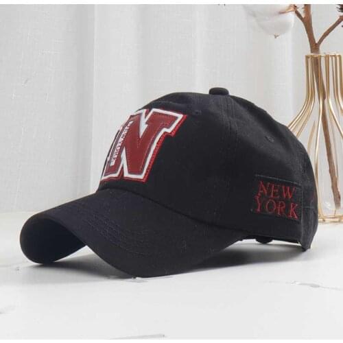 2021 Cotton Baseball Caps Men Summer Retro Cap Embroidery N Leather Latter Casquette Dad Hat for Women Gorras Planas Snapback